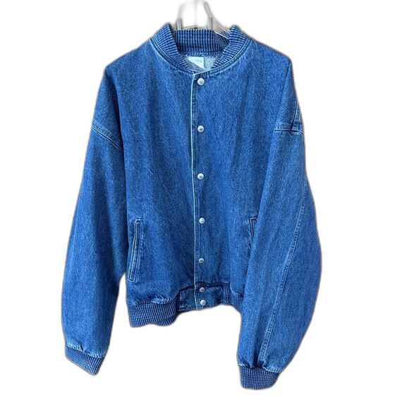 International Denim Jean Jacket L Vintage Pockets Snaps Dennis The Menace - Picture 3 of 10